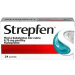 STREPFEN Med a eukalyptus bez cukru 8,75mg, 24 pastilek