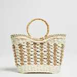 Marisse White Basket Bag