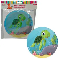 Diamantové malování s rámem - Kreslená želva 17 cm