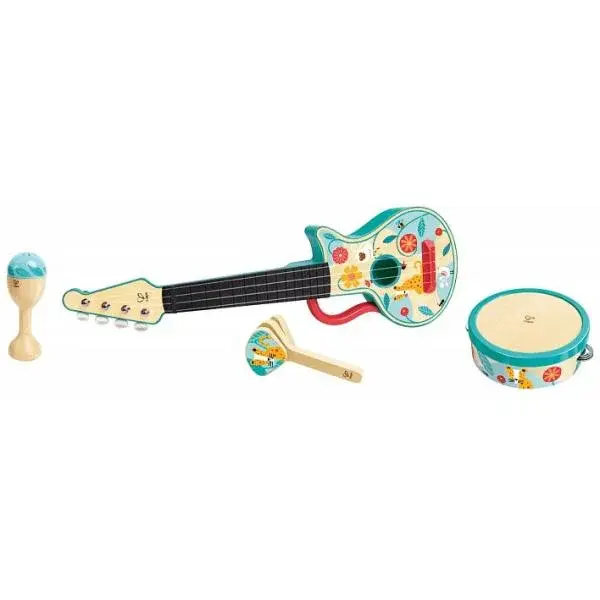 Hape Sada dětských hudebních nástrojů 4v1