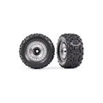 Traxxas kolo 3.8", pneu Sledgehammer, disk polomatně chromovaný s poklicí (2)