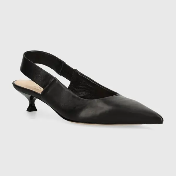 Kožené lodičky AGL LENOR černá barva, D167002PCKB0741013