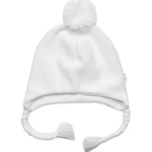 Baby Nellys Pletená čepice s bavlněnou podšívkou a copánky,68/74