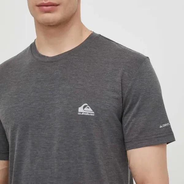 Běžecké tričko Quiksilver Coastal šedá barva
