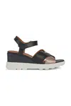 Kožené sandály Geox D SPHERICA EC6 C černá barva, D45G0C 043CF C0067