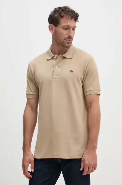 Bavlněné polo tričko Lacoste Koszulka Lacoste Polo Classic Fit L1212 02S hnědá barva
