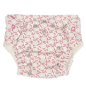 Baby Nellys Mamatti Látková plenka EKO sada - kalhotky + 2 x plenka, vel. 5-14 kg, Rozeta