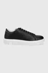 Kožené tenisky Armani Exchange černá barva, XUX123 XV534 00002