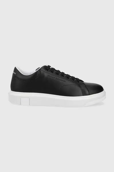 Kožené tenisky Armani Exchange černá barva, XUX123 XV534 00002