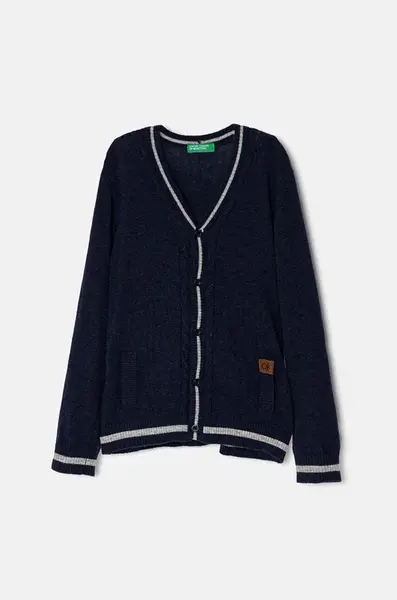 Dětský kardigan s příměsí vlny United Colors of Benetton