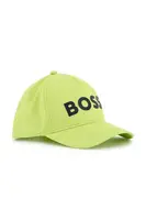 Dětská bavlněná kšiltovka BOSS zelená barva, s aplikací, J51681