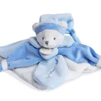 Doudou Plyšový medvídek Muchláček 24 cm 1 ks modrý