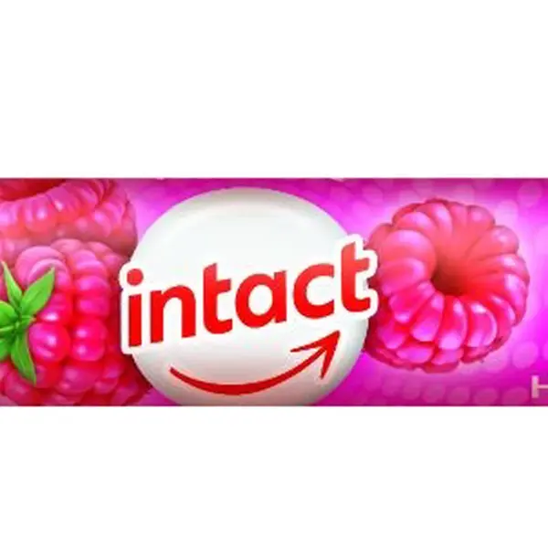 Intact Hroznový cukr s vitaminem C malina rolička 40 g