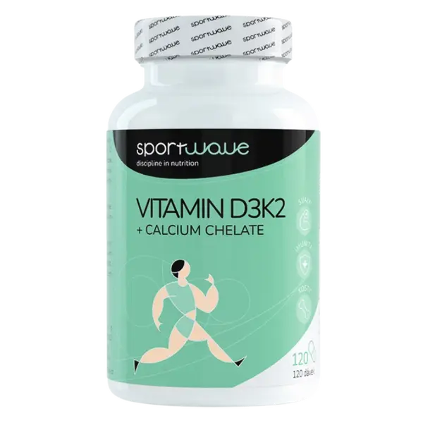 Sport Wave Vitamin D3K2 + Calcium chelate - 120 kapslí