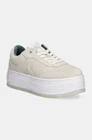 Semišové sneakers boty Calvin Klein Jeans BOLD PLATF LACEUP LOW MG SUEDE