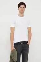 Bavlněné tričko Guess AIDY pánské, bílá barva, s aplikací, M2YI72 I3Z14