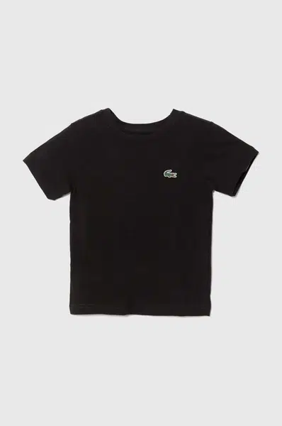 Dětské tričko Lacoste černá barva