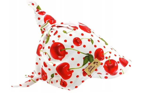 Baby Nellys Dětský bavlněný šátek s kšiltem na zavazování, Premium , třěšničky