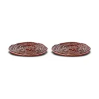 Sada dezertních talířů Byon Coaster Veggie 2-pack vínová barva