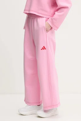 Tepláky adidas ALL SZN Graphic dámské, růžová barva, hladké, JJ4533