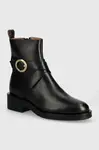 Kožené kotníkové boty BOSS Iryna