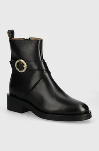 Kožené kotníkové boty BOSS Iryna