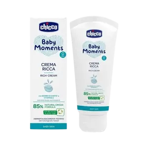 CHICCO Vyživující krém Baby Moments 85% přírodních složek, 0m+, 100 ml