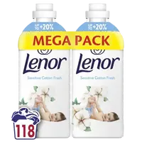 LENOR Aviváž, Sensitive Cotton Fresh, 118 praní, 2 x 1239 ml