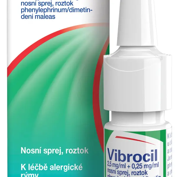 VIBROCIL 2,5mg/ml+0,25mg/ml, nosní sprej při léčbě rýmy 15 ml