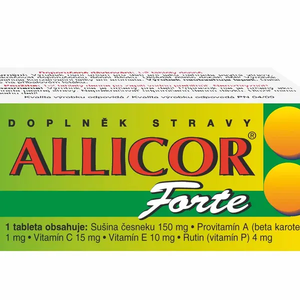 Naturvita Allicor Forte česnek+C+E+P+BETA 60 tablet