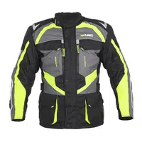 Pánská moto bunda W-TEC Burdys Evo černo-šedo-zelená M