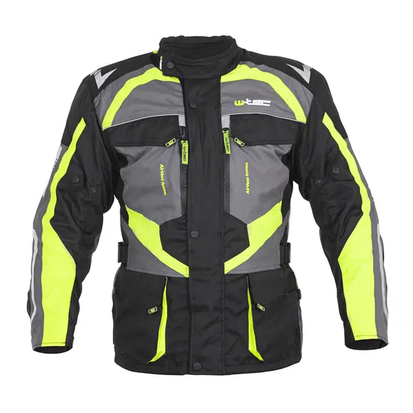 Pánská moto bunda W-TEC Burdys Evo černo-šedo-zelená M