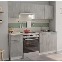 Kuchyňský blok Irma, bílá/šedý beton