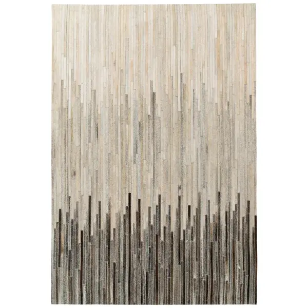 KOŽENÝ KOBEREC, 80/150 cm, krémová, černá