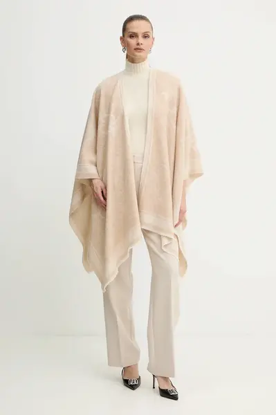 Pončo s prímesou vlny Pinko