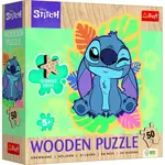 Trefl Drevené puzzle Junior 50 - Lilo&Stitch