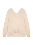 JUST CASHMERE Sveter 'Opal'  piesková
