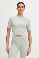 Tričko Guess RHOMBUS dámské, zelená barva, V5BP07 K2000