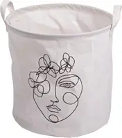 Úložný kôš s potlačou GUSTA 30x30 cm, biely