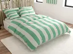 Bavlněné povlečení STRIPES bílo-zelené Rozměr povlečení: 2 ks 70 x 90 cm | 200 x 220 cm