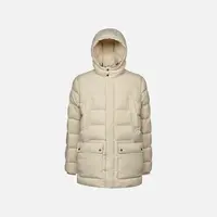 Beige Men's Quilted Jacket Geox Elver - Mens