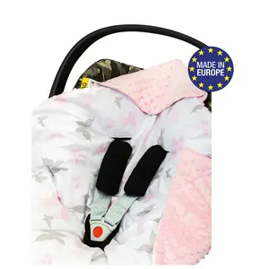 Bomimi Zavinovací deka do autosedačky minky motýlci, růžová