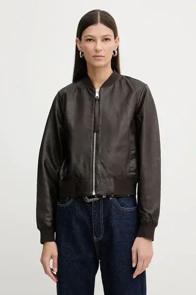 Kožená bunda AllSaints ORTEN BOMBER JACKET