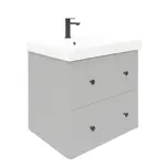 Kúpeľňová skrinka s umývadlom Naturel Forli 60x53x46 cm v šedej farbe mat FORLI60GMUVER