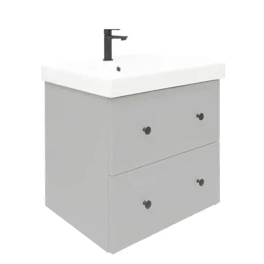 Kúpeľňová skrinka s umývadlom Naturel Forli 60x53x46 cm v šedej farbe mat FORLI60GMUVER