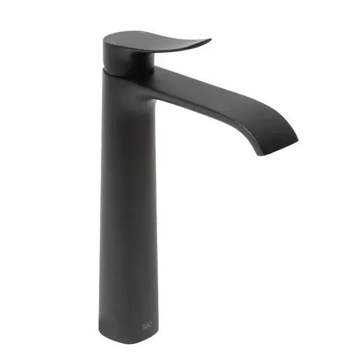 Vysoká umývadlová batéria SAT Infinitio bez výpusti čierna matná SATBSINF285C