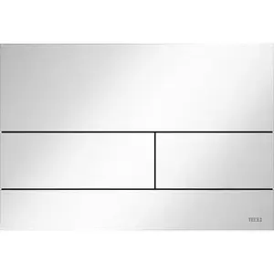 Tece Square II ovládacie tlačidlo z kovu v bielej farbe 9240832 9.240.832