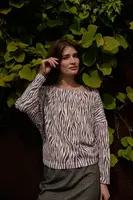 Marisse WOMEN'S SWEATSHIRT Z-BL-4803 OFF WHITE