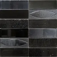 Sklenená mozaika Mosavit Geo negro 30x30 cm mat / lesk GEONE