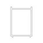 Rozširovací profil k bočnej stene TEXSTENA v. 195cm, 20mm